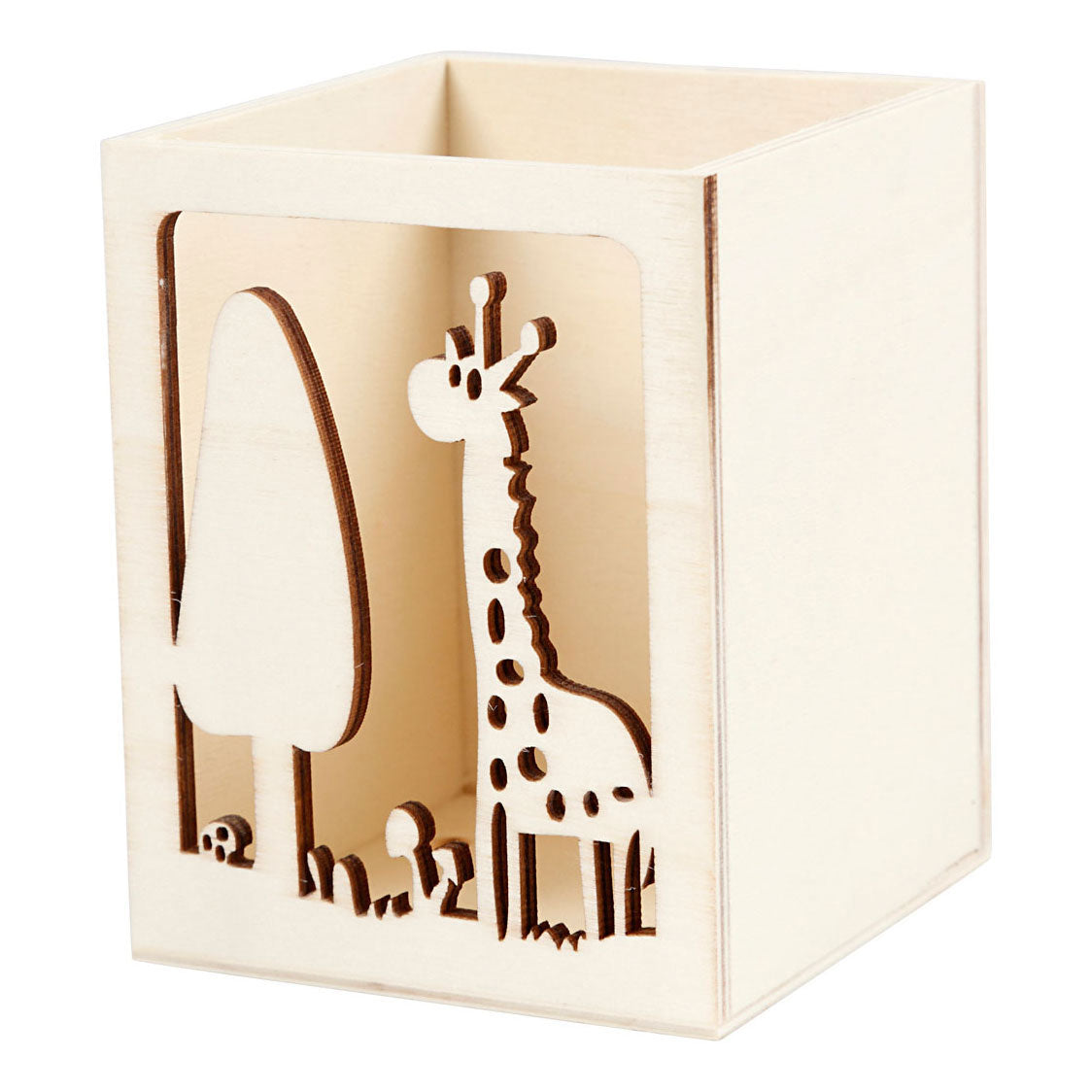 Creativ company houten pennenbakje giraffe