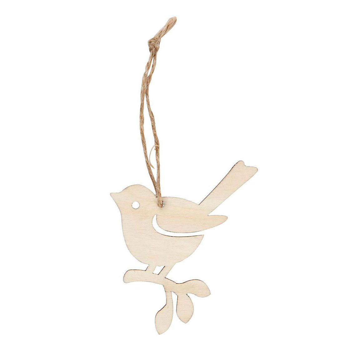 Creativ company houten hanger vogel, set van 5