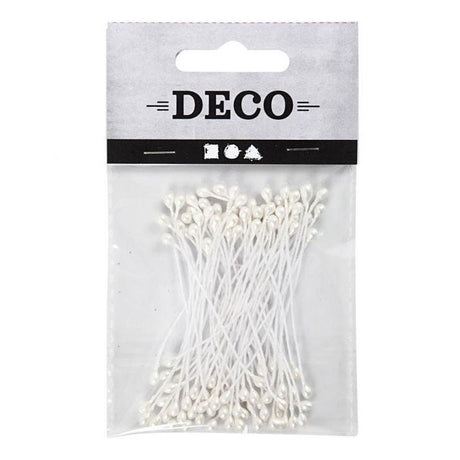 Creativ company cc bloemmeeldraden 6 cm wit 100 stuks