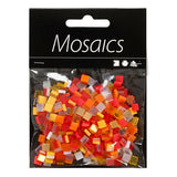 Creativ company mini mozaiek rood oranje 5x5mm, 25 gram