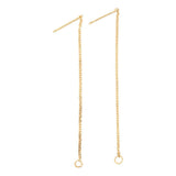 Creativ company oorbellen van ketting verguld, 1 paar