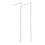 Creativ company oorbellen van ketting verzilverd, 1 paar