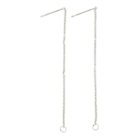 Creativ company oorbellen van ketting verzilverd, 1 paar
