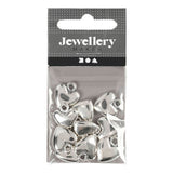 Creativ company http: www.cchobby.nl hartvormige-hanger-afm-13x15-mm-verzilverd-10-stuk-1-doos