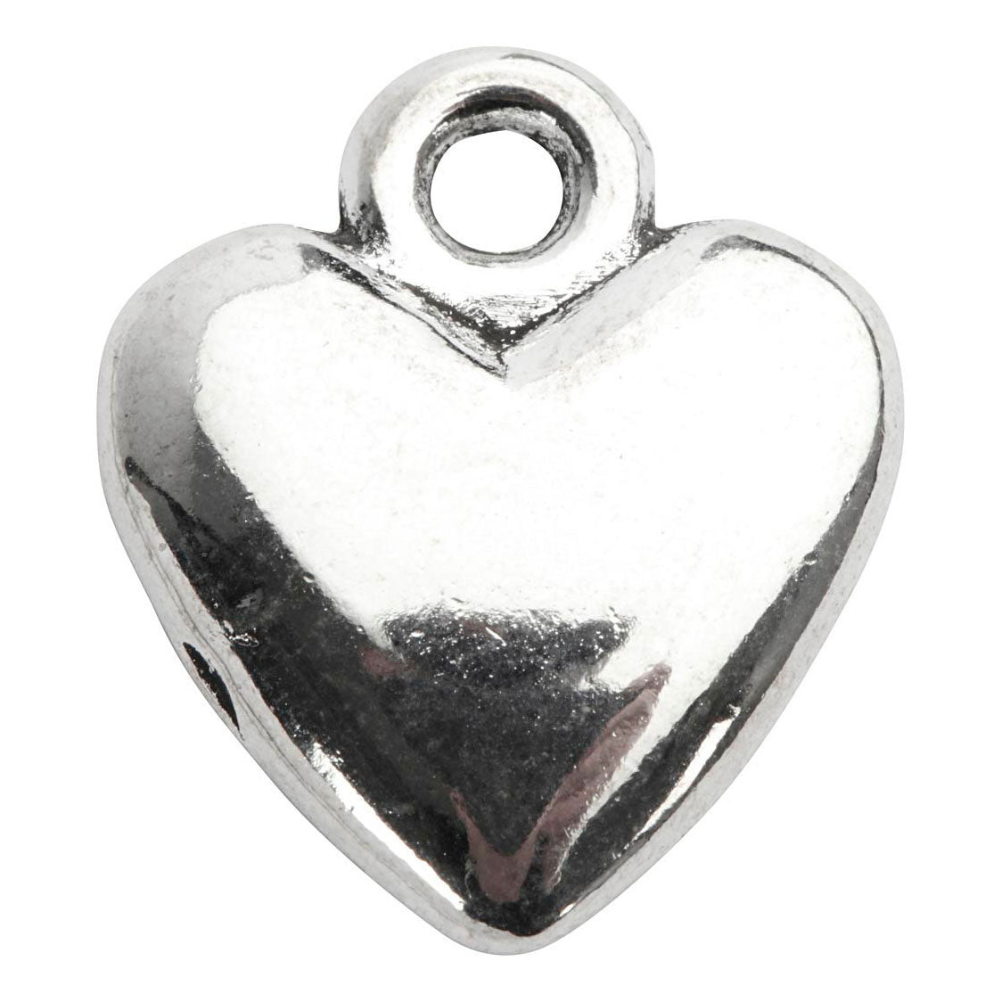 Creativ company http: www.cchobby.nl hartvormige-hanger-afm-13x15-mm-verzilverd-10-stuk-1-doos