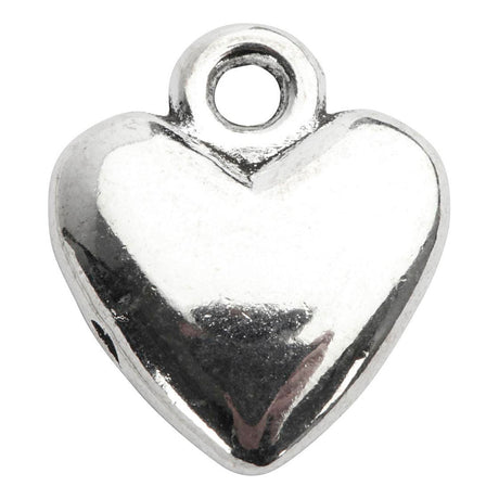Creativ company http: www.cchobby.nl hartvormige-hanger-afm-13x15-mm-verzilverd-10-stuk-1-doos
