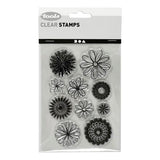 Creativ Company Silicone Stempels Bloemen, 1 Vel