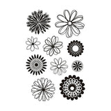 Creativ company silicone stempels bloemen, 1 vel