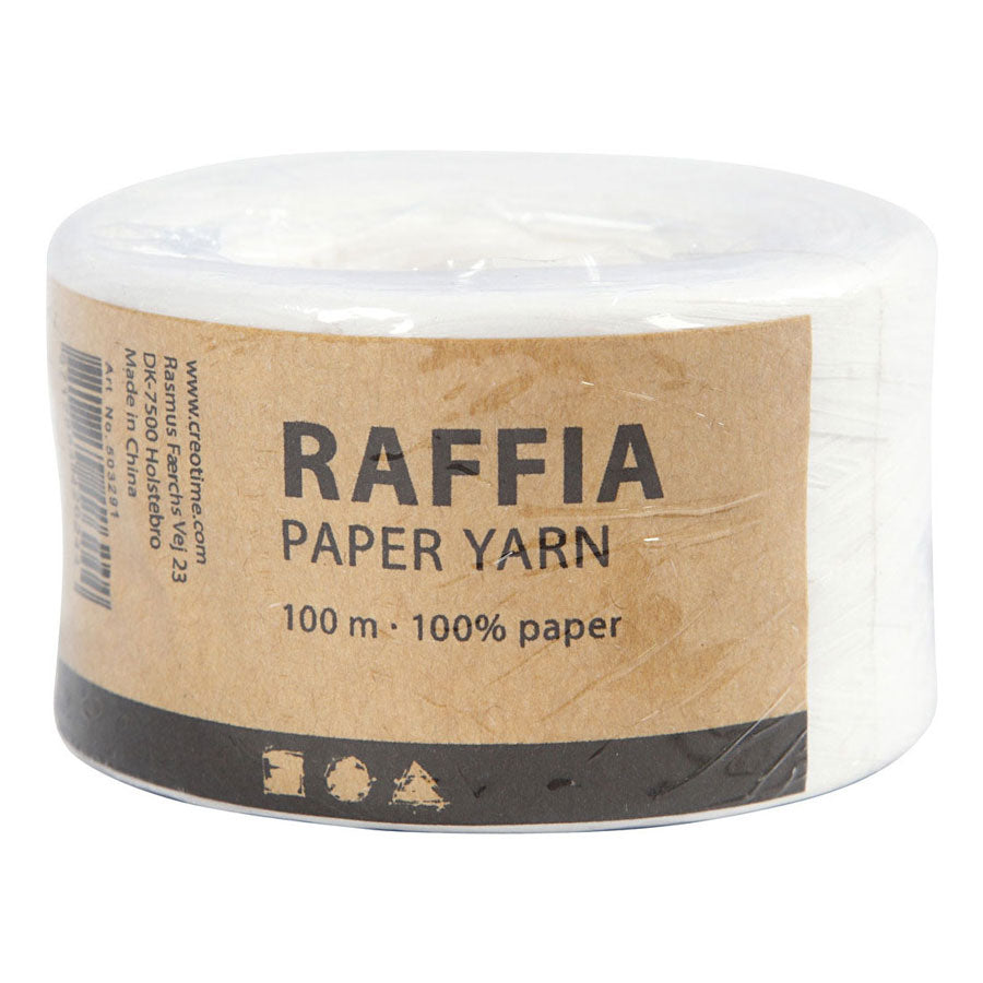 Creativ company http: www.cchobby.nl papier-raffia-garen-b-7-8-mm-wit-100-m-1-rol