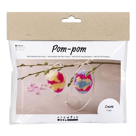 Creativ company mini hobbyset pompom ei, 2st. pasen