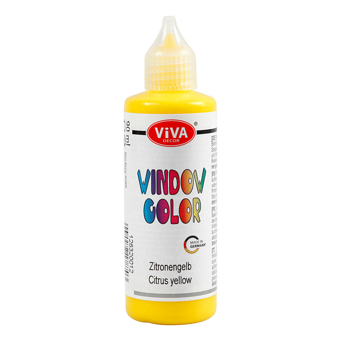 Creativ Company Window Color Sticker en Glasverf Geel, 90ml