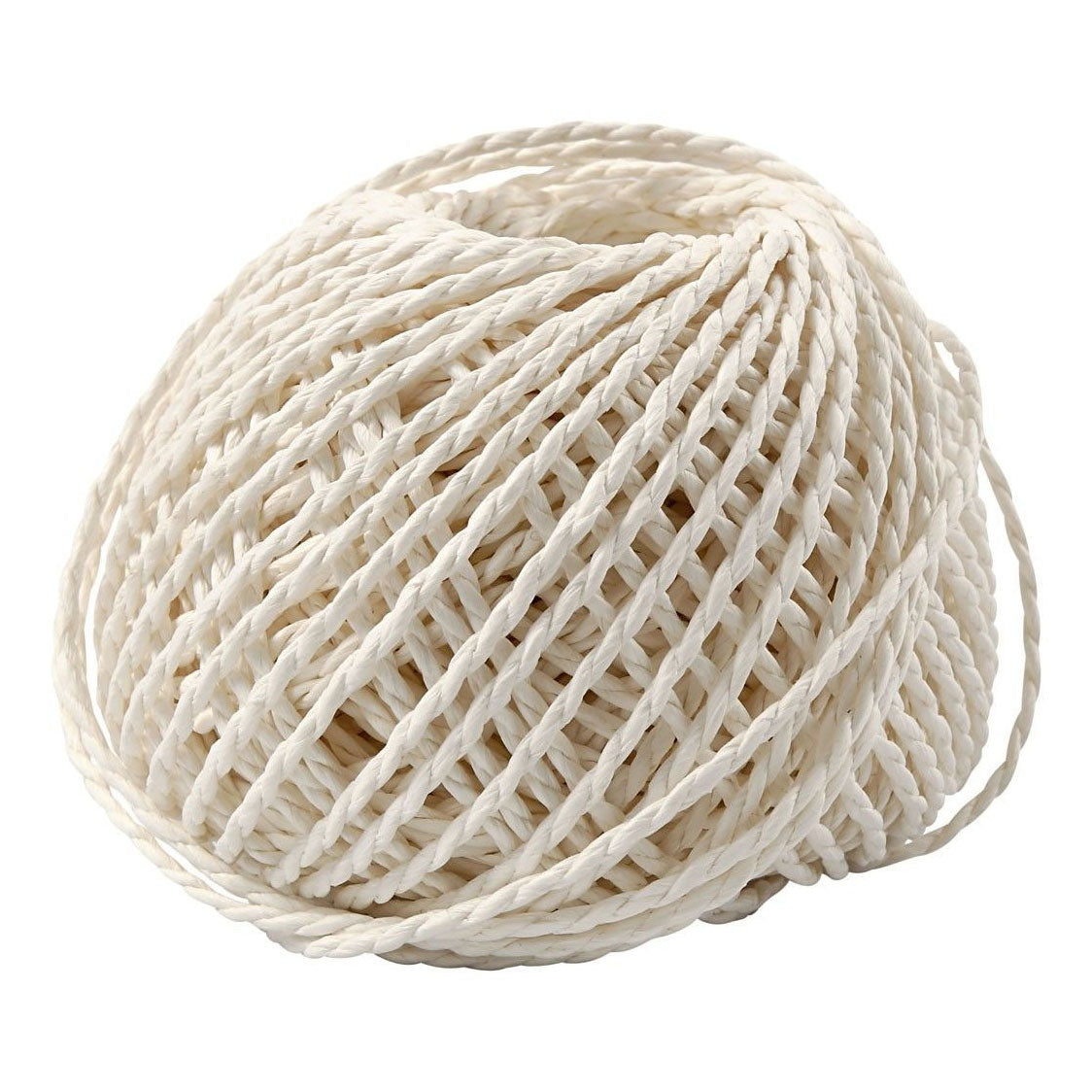 Creativ company http: www.cchobby.nl papier-garen-dikte-2-5-3-mm-wit-150-gr-40-m-1-bol