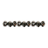 Creativ company facet kralen metallic grijs, 100st.