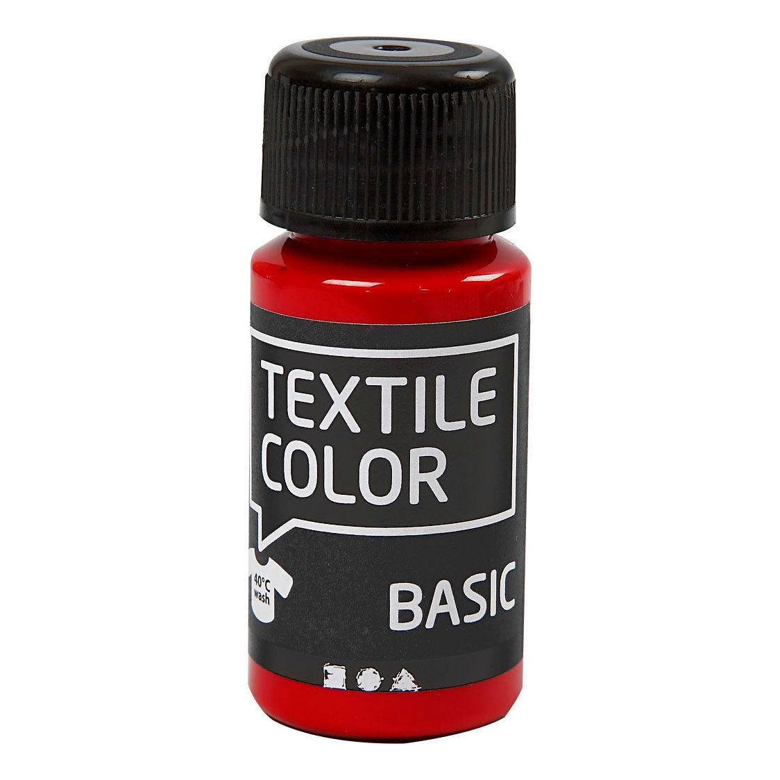 Creativ company textile color semi-dekkende textielverf - rood, 50ml