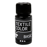 Creativ company textile color semi-dekkende textielverf - zwart, 50ml