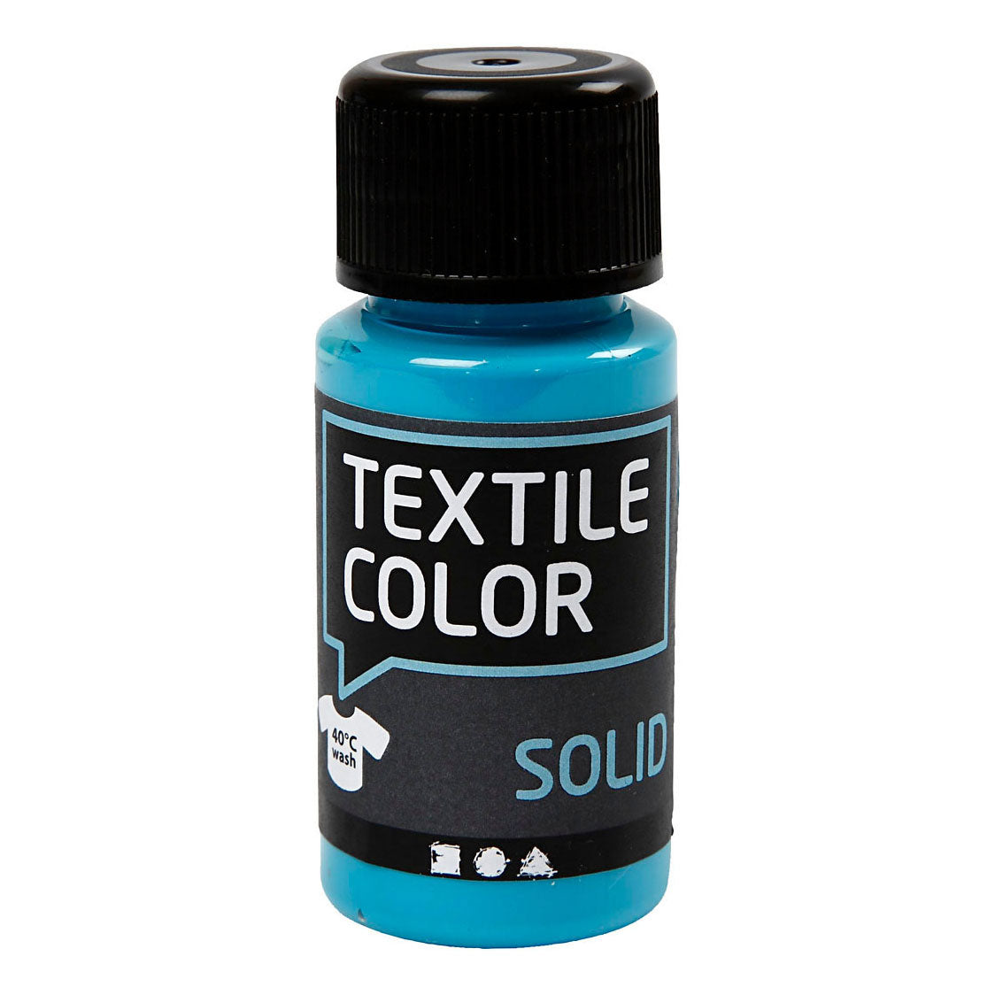 Creativ company textile color dekkende textielverf - turquoiseblauw, 50ml