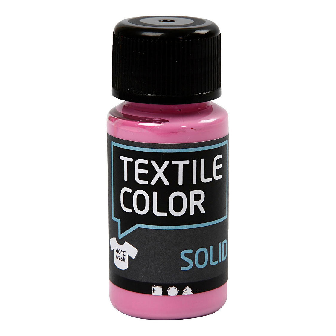 Creativ company textile color dekkende textielverf - roze, 50ml