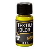 Creativ company textile color dekkende textielverf - neon geel, 50ml