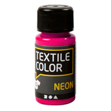 Creativ company textile color dekkende textielverf neon roze, 50ml