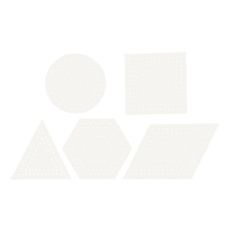 Creativ company kruissteken karton wit geometrisch, 20st.