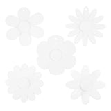 Creotime knutselset flowers 20 cm karton wit 15 stuks