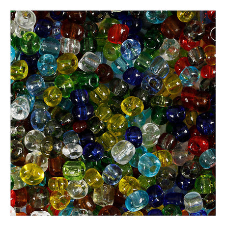 Creativ company https: www.cchobby.nl rocailles-d-4-mm-afm-6-0-gatgrootte-0-9-1-2-mm-transparant-glans-130-gr-1-doos