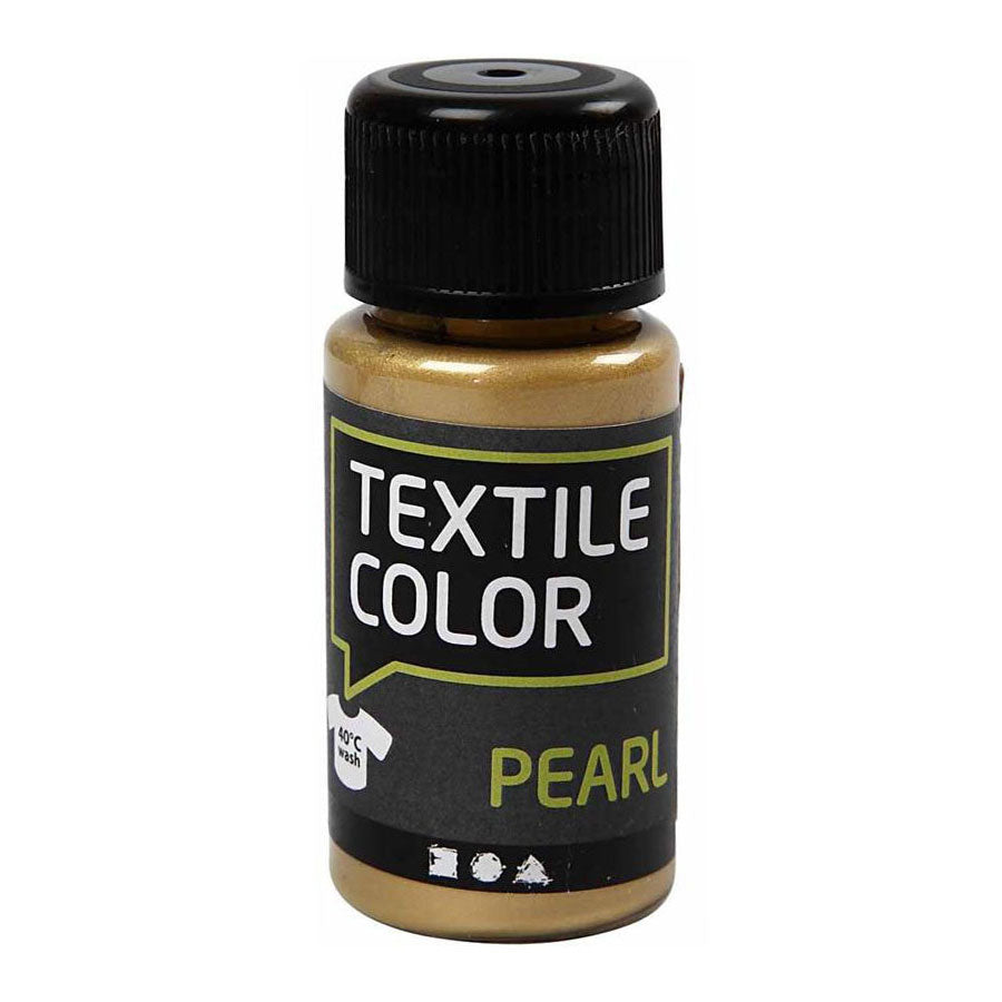 Creativ Company Textile Color Dekkende Textielverf Goud Parelmoer, 50ml