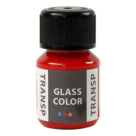 Creativ company glass color transparante verf - rood, 30ml