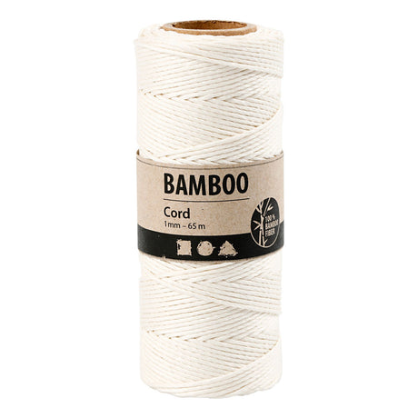 Creativ company http: www.cchobby.nl bamboekoord-dikte-1-mm-wit-65-m-1-rol