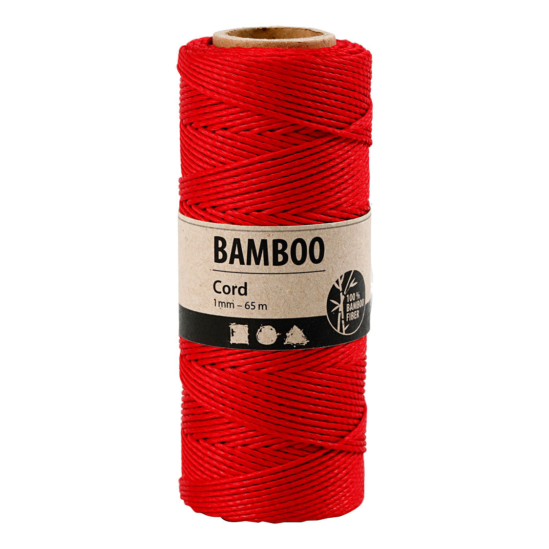 Creativ company bamboekoord rood, 65m