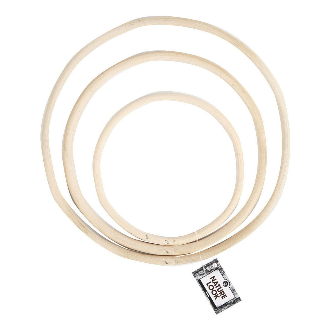 Creativ company bamboe ringen 15,3-25,5 cm naturel 3 stuks