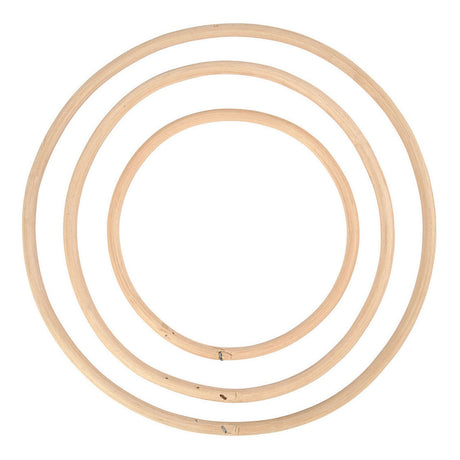 Creativ company bamboe ringen 15,3-25,5 cm naturel 3 stuks