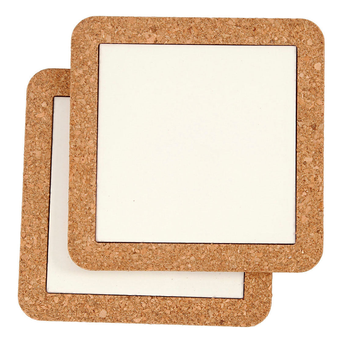 Creativ company http: www.cchobby.nl onderzetter-met-lijst-van-kurk-afm-15-5x15-5x1-cm-wit-2-stuk-1-doos