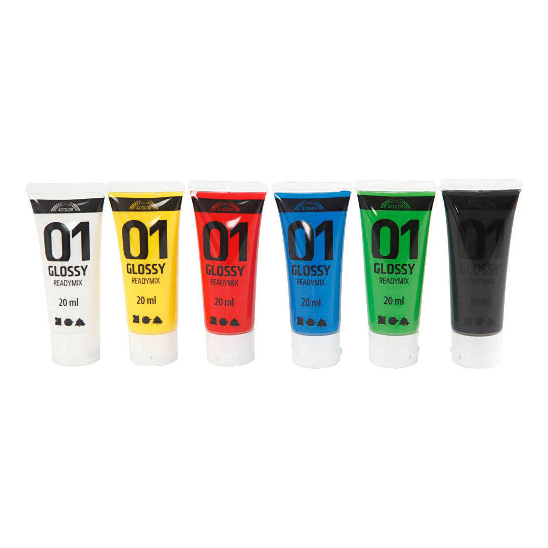 Creativ company http: www.cchobby.nl acrylverf-glossy-standaardkleuren-6x20-ml-1-doos