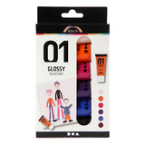 Creativ company acrylverf voor kinderen glossy extra kleuren, 6x20ml