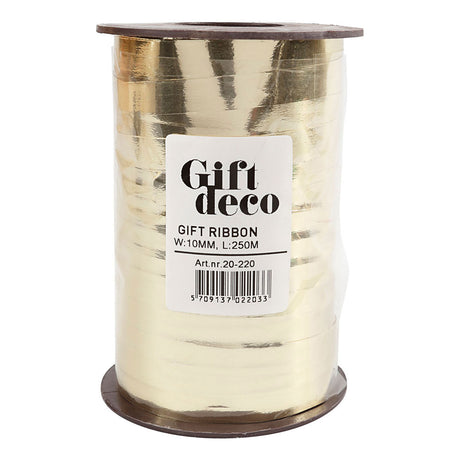 Creativ company cadeau lint goud metallic 250 meter decoratie.