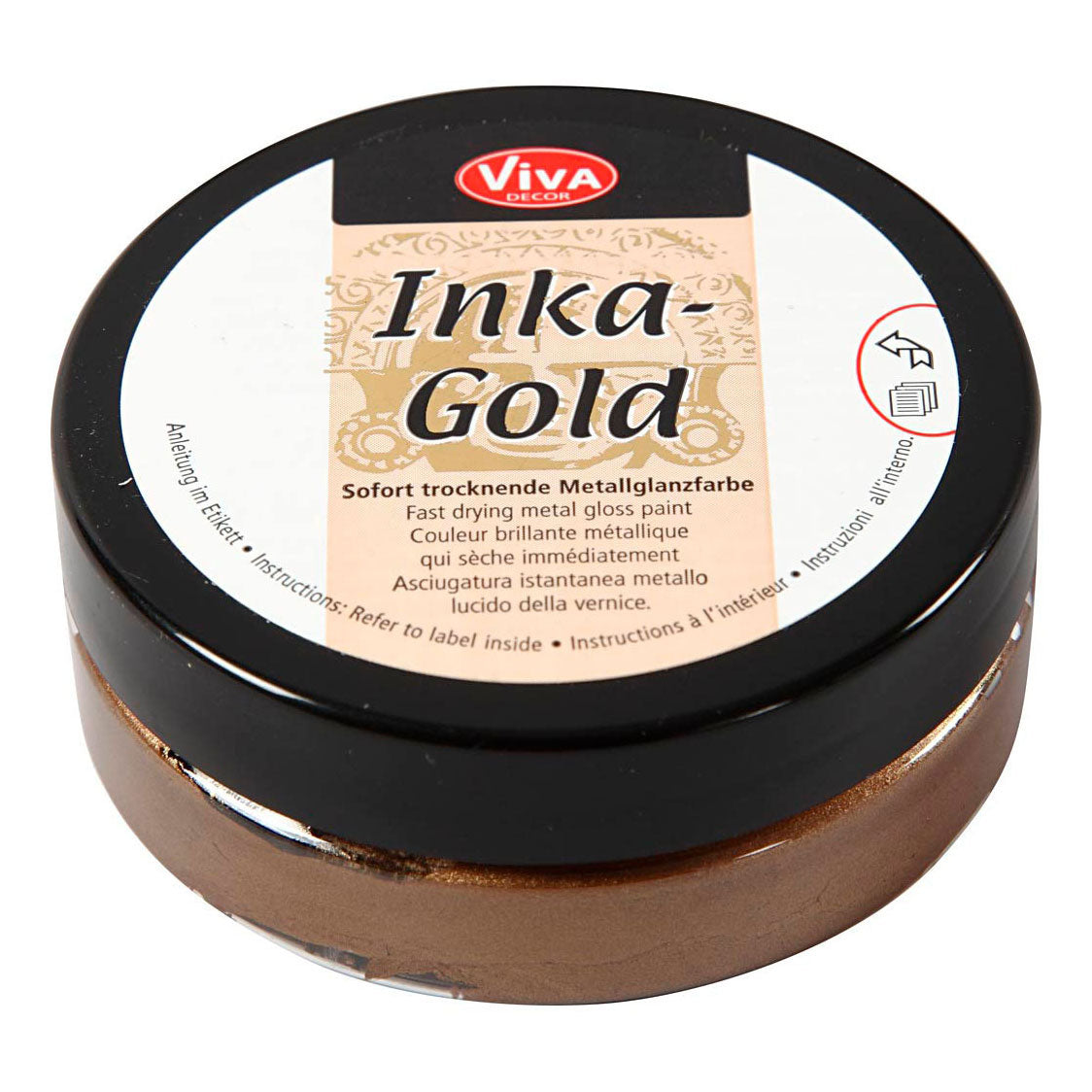 Creativ company inka-gold glanswax brown gold, 50ml