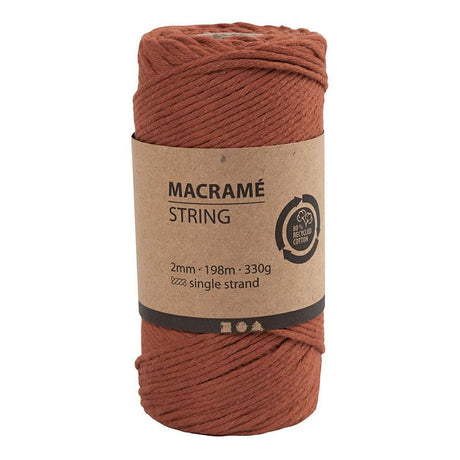 Creativ company macrame koord - burnt orange, 198m
