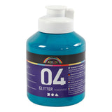 Creativ company acrylverf glitter voor kinderen - turquoise, 500ml