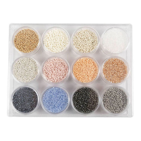 Creativ company rocailles ronde glazen kralen 1,7 mm pastelkleuren, 12x17 gram