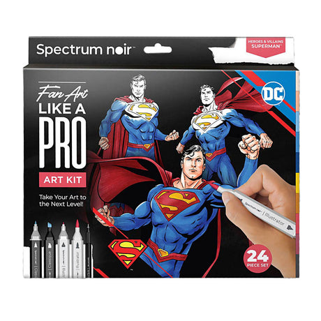 Creativ company hobbyset illustratie stripboekhelden superman kleurset