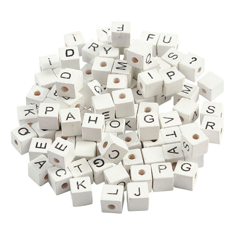 Creativ company https: www.cchobby.nl letterkralen-a-z-en-blanco-afm-8x8-mm-gatgrootte-3-mm-wit-750-div-1-doos