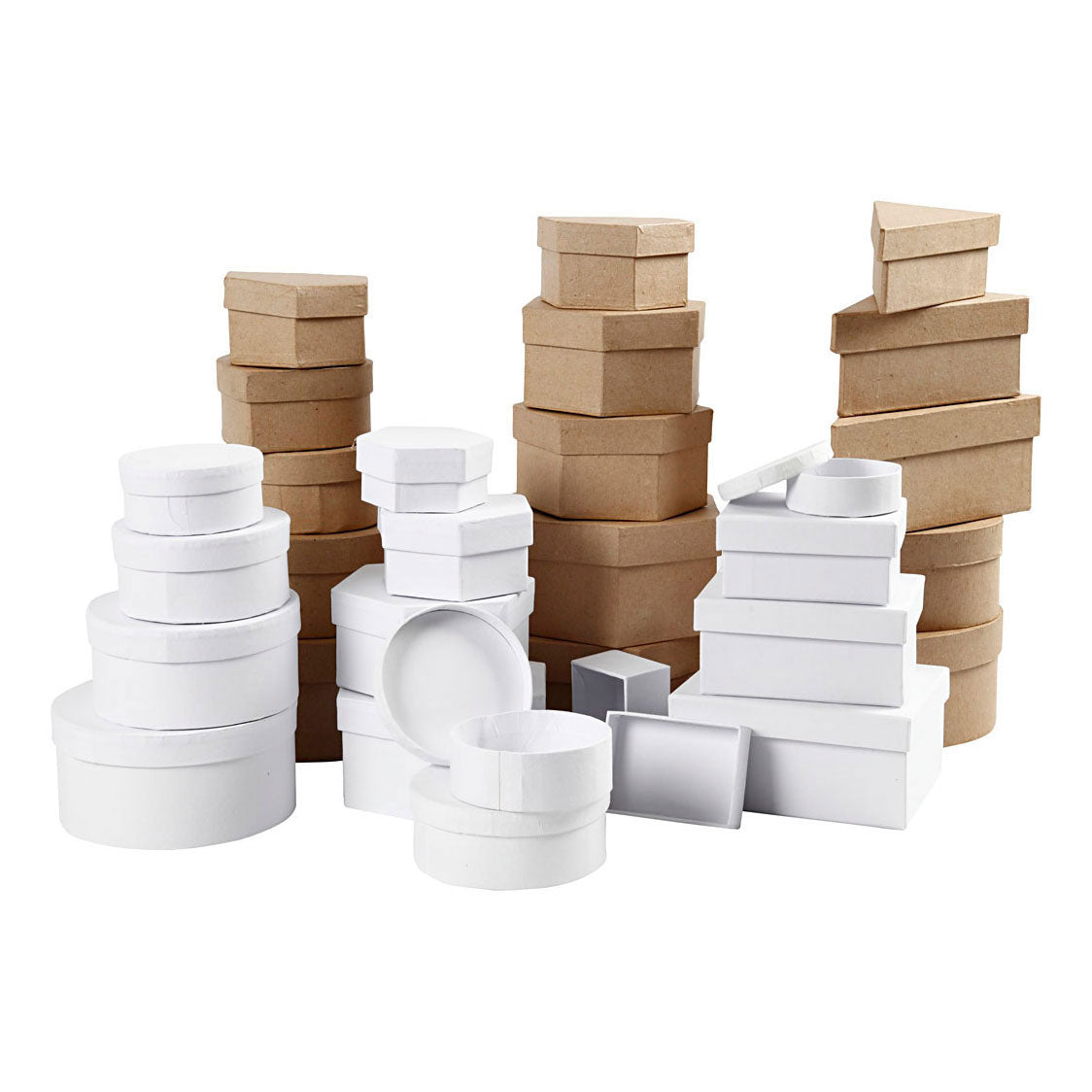 Creativ company http: www.cchobby.nl dozen-afm-6-5-18-cm-bruin-wit-30-stuk-1-set