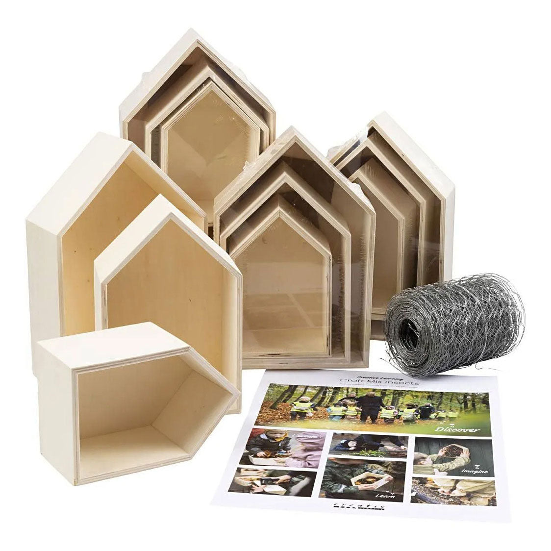 Creativ company creatieve box insecten hout klaslokaalset