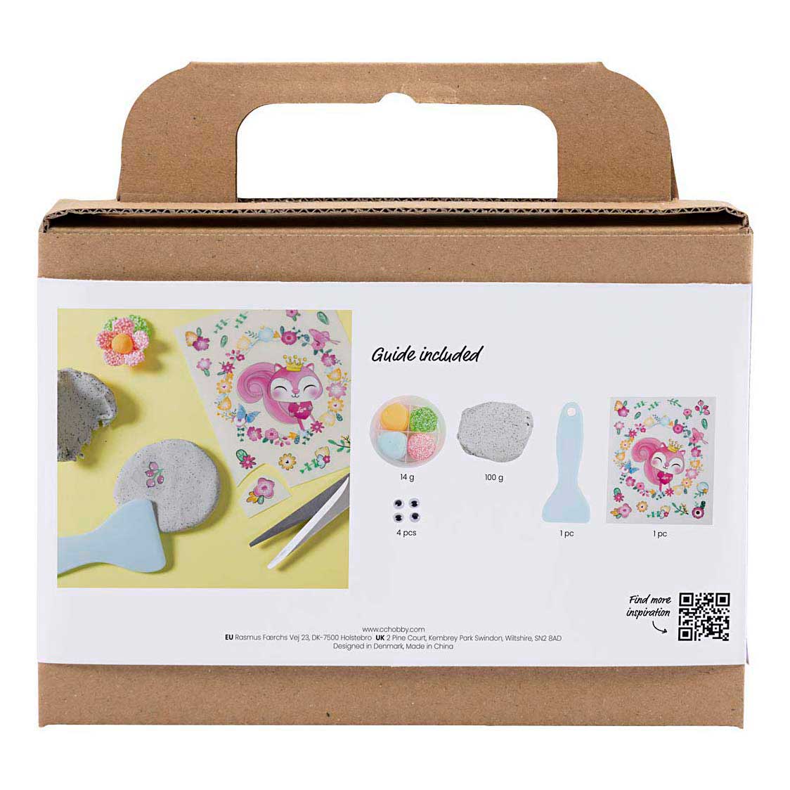 Creativ company https: www.cchobby.nl mini-hobbyset-boetseren-steen-met-insect-grijs-lichtroze-licht-turquoise-1-doos