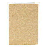 Creativ company kaarten en enveloppen 10,5x15cm glitter goud - 4st.