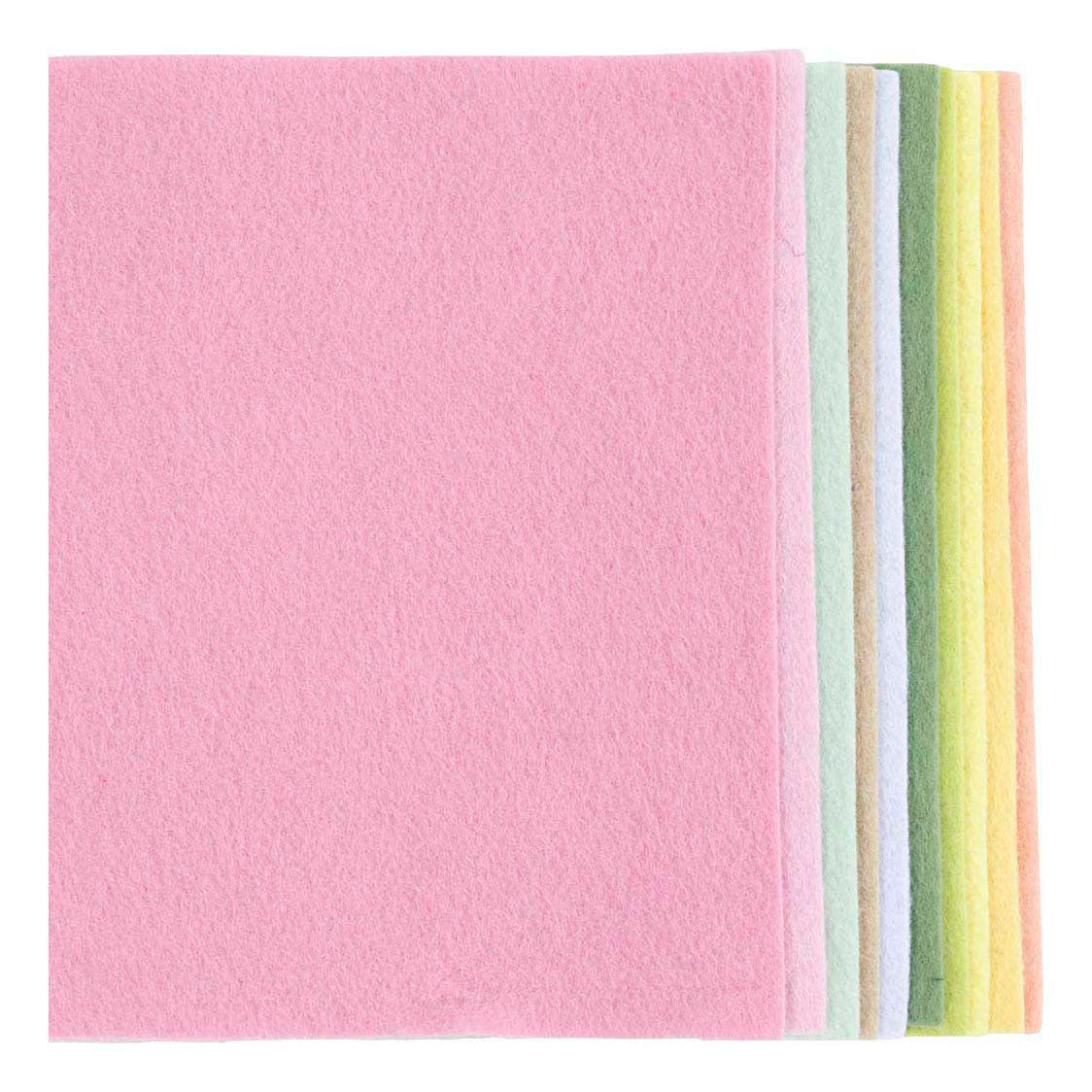 Creativ company hobbyvilt a4 dikte 2mm pastelkleuren - 10st.