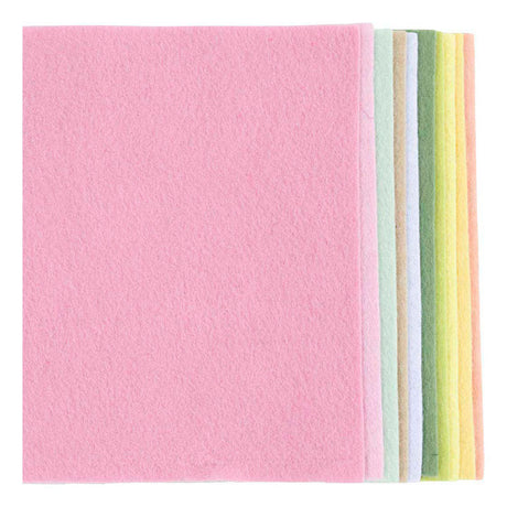 Creativ company hobbyvilt a4 dikte 2mm pastelkleuren - 10st.