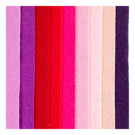 Creativ company hobbyvilt a4 dikte 2mm paars en roze harmonie - 10st.