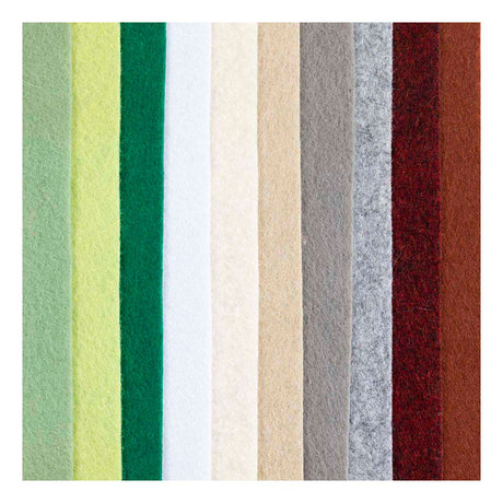 Creativ company hobbyvilt a4 dikte 2mm naturel kleuren - 10st.